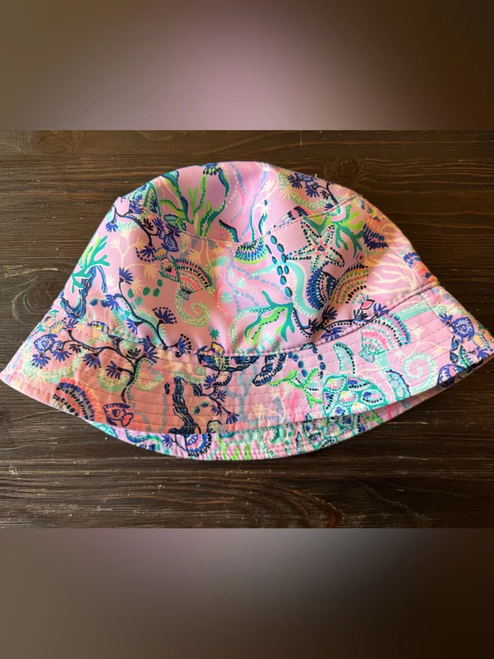 Lilly Pulitzer Bucket Hat Lilac Freesia Mermaid For You Sea Life - One Size